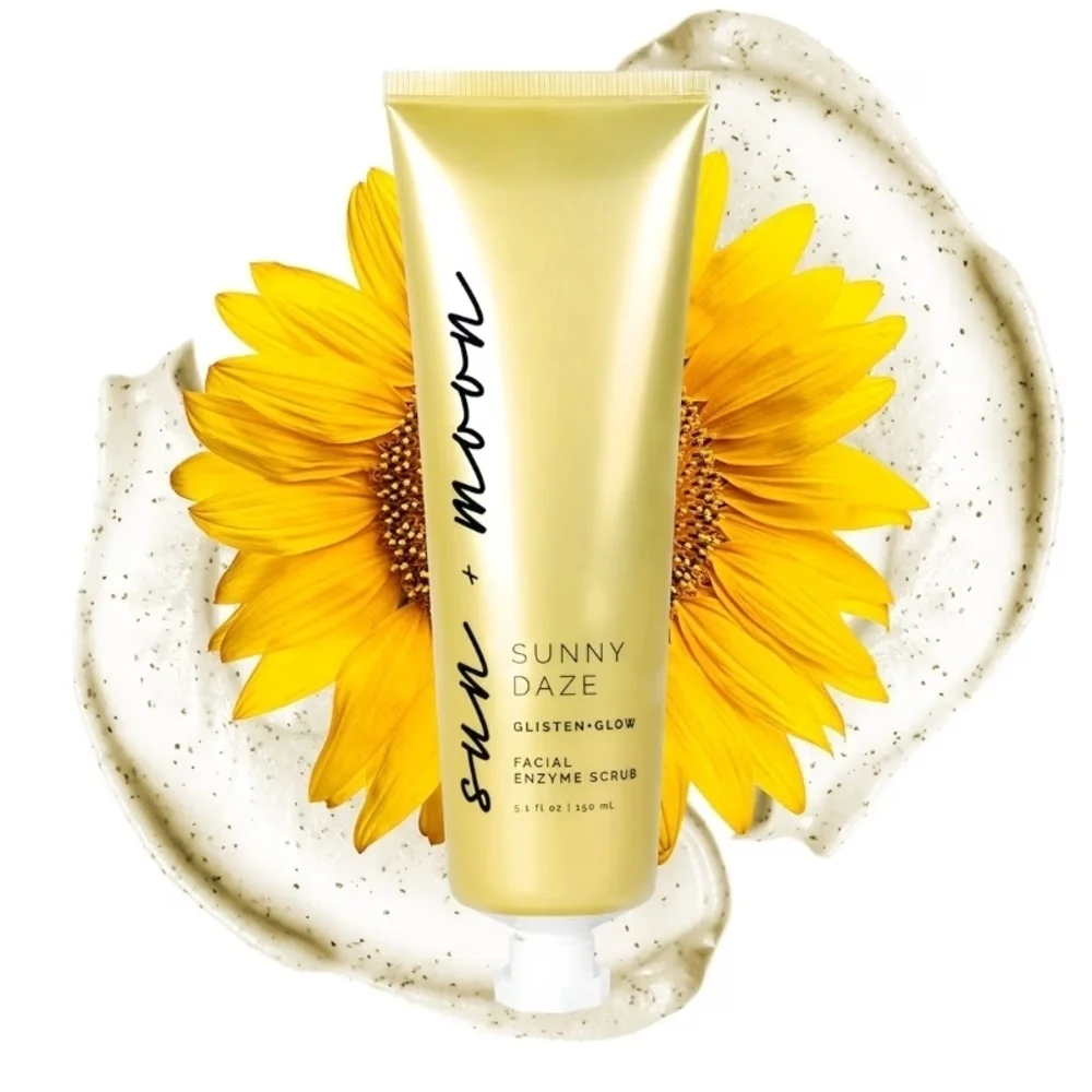 Sun + Moon Facial Exfoliator Papaya Enzyme Face Mask Scrub Gel Hydrating Rejuven